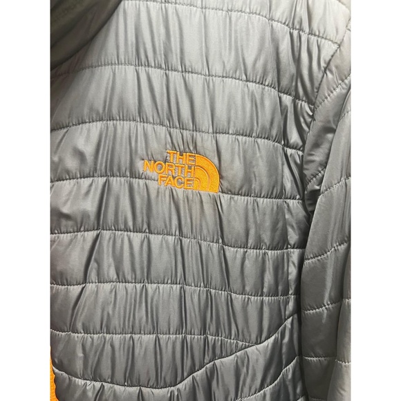 The North Face Mens ThermoBall Eco Jacket, Size XL Dark Grey Orange Quilted - Picture 4 of 15